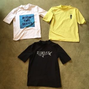 Boys rash guards, set of 3
